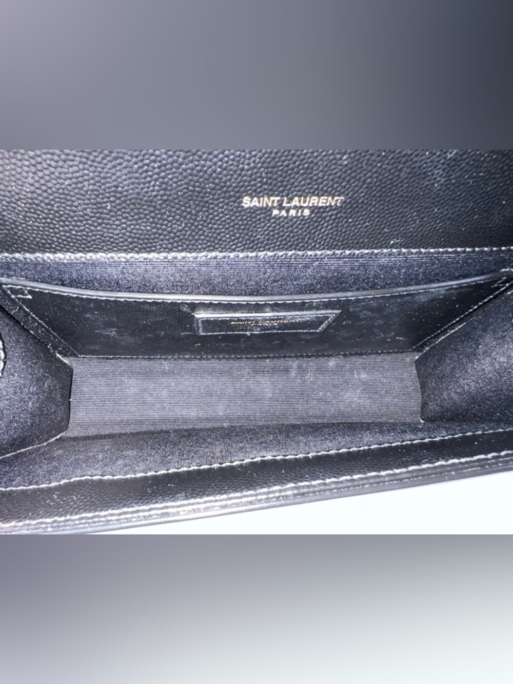 YSL Yves Saint Laurent Pebbled Leather Small Kate Shoulder Bag Crossbody Purse - Picture 7 of 8